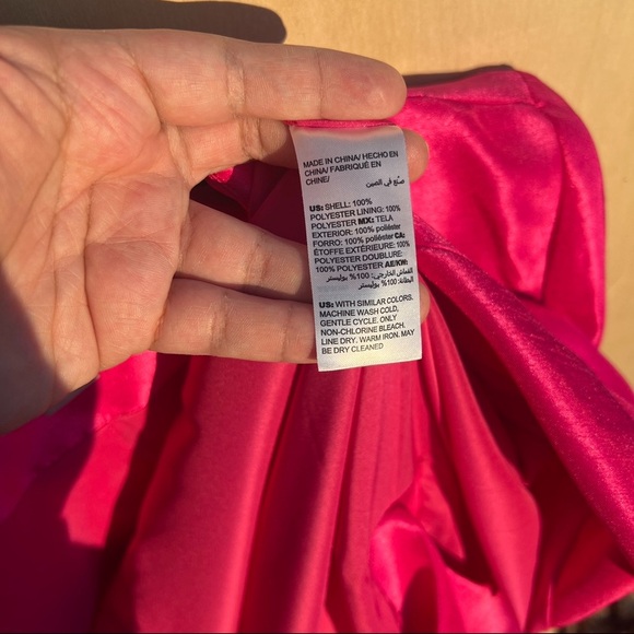 chico's shantung subtle shine topper light jacket hot pink fuschia magenta 16/18 - Picture 5 of 8